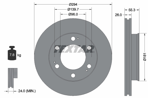 Disc frana 92229003 TEXTAR