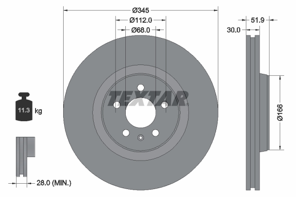 Disc frana 92229205 TEXTAR