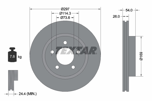 Disc frana 92230003 TEXTAR