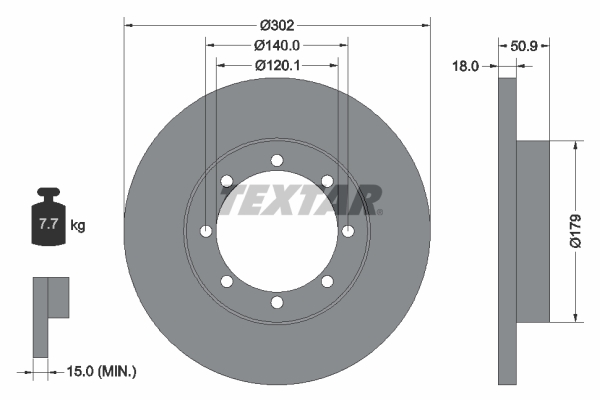 Disc frana 92230803 TEXTAR