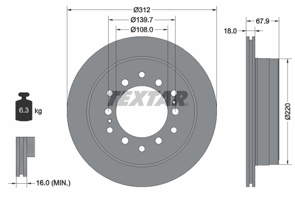 Disc frana 92231003 TEXTAR