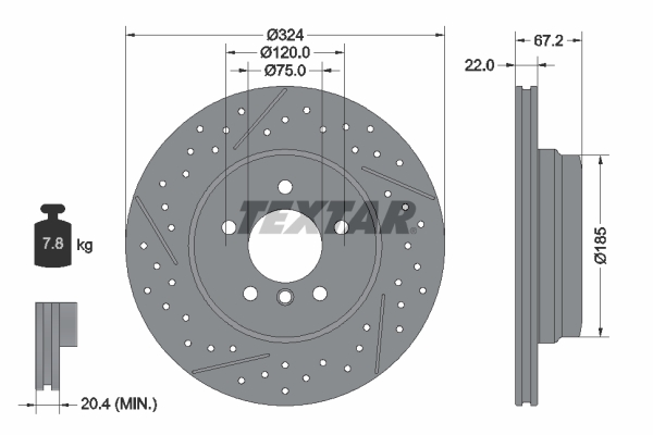 Disc frana 92231203 TEXTAR