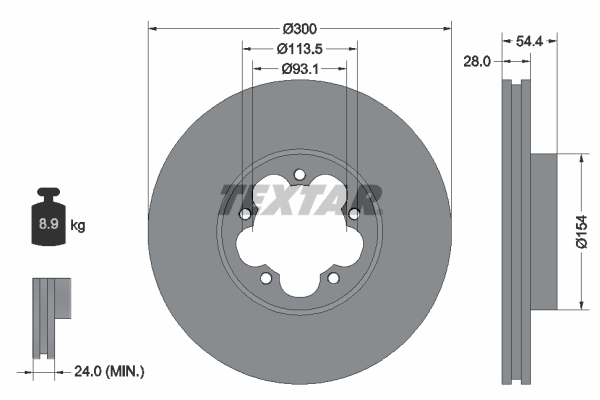 Disc frana 92231500 TEXTAR