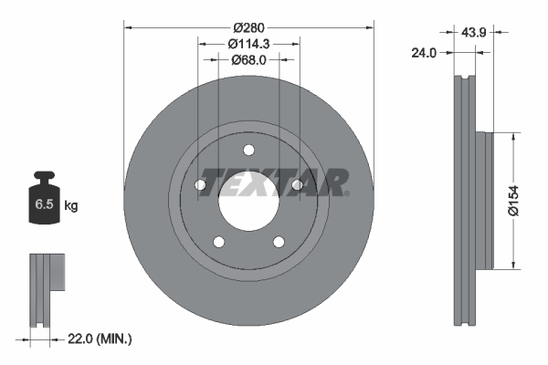 Disc frana 92232205 TEXTAR