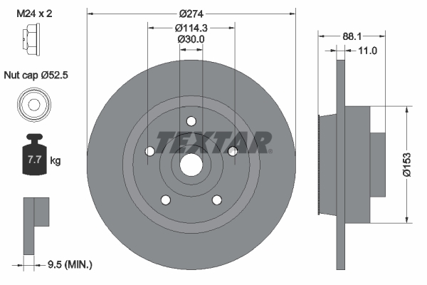 Disc frana 92232603 TEXTAR