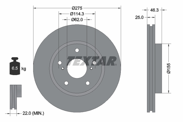 Disc frana 92232703 TEXTAR