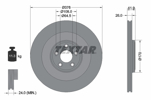 Disc frana 92233005 TEXTAR