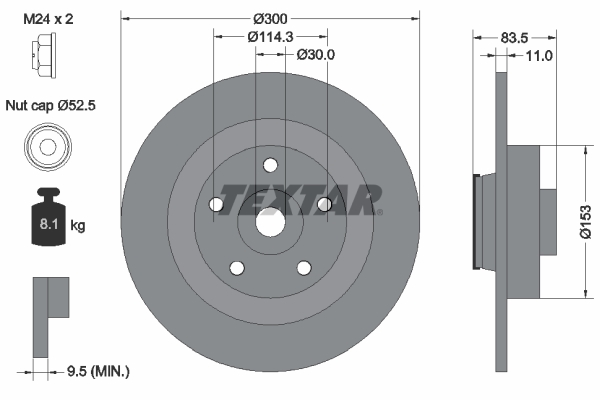 Disc frana 92233103 TEXTAR