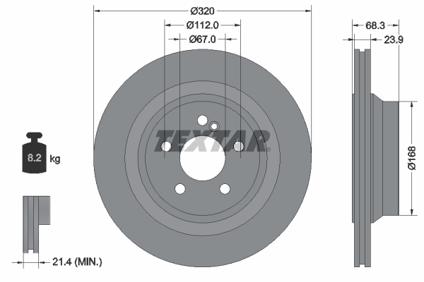 Disc frana 92233705 TEXTAR