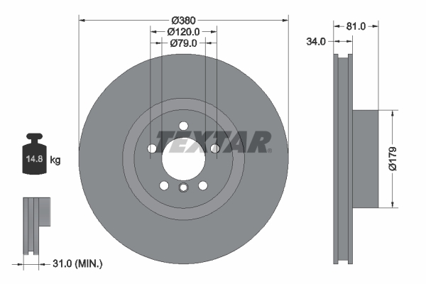 Disc frana 92233905 TEXTAR