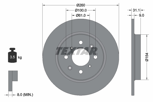 Disc frana 92234203 TEXTAR