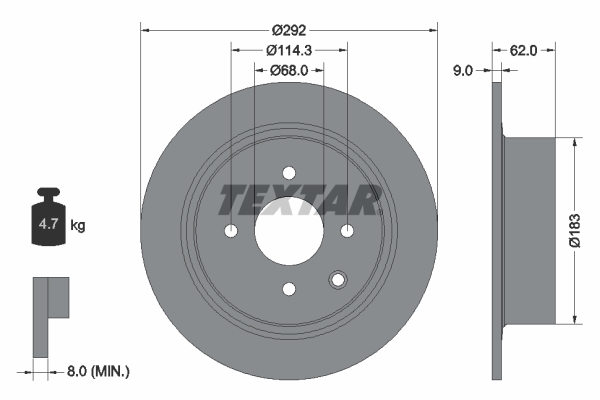 Disc frana 92234303 TEXTAR