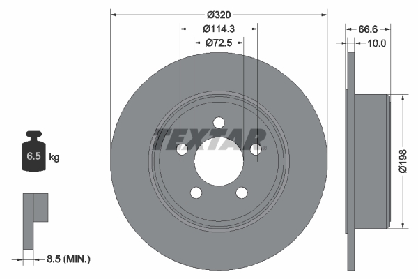 Disc frana 92234803 TEXTAR