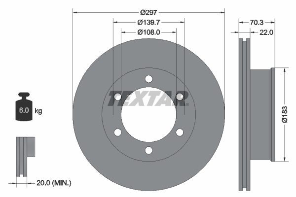 Disc frana 92235100 TEXTAR