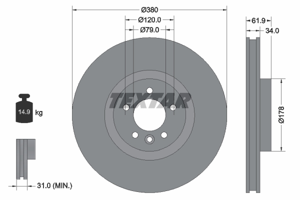 Disc frana 92235605 TEXTAR