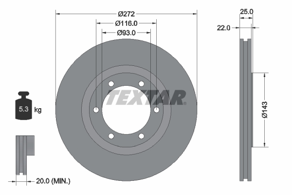 Disc frana 92235800 TEXTAR