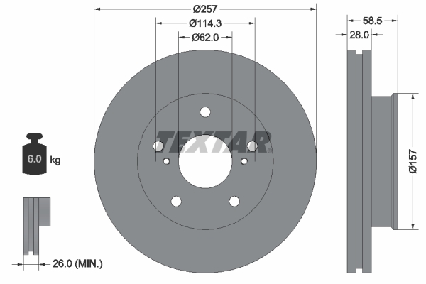 Disc frana 92236003 TEXTAR
