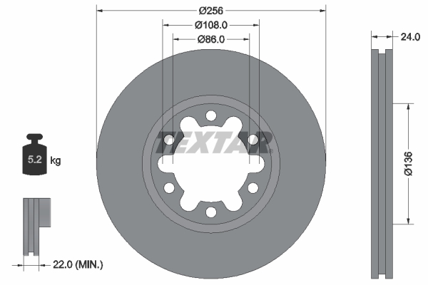Disc frana 92236300 TEXTAR