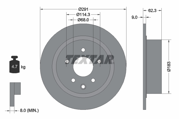 Disc frana 92237103 TEXTAR