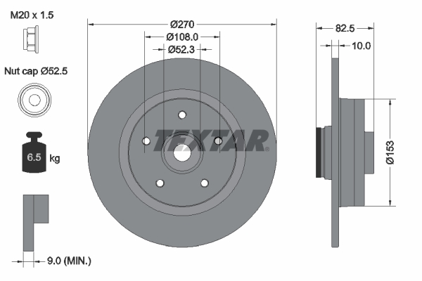 Disc frana 92237203 TEXTAR