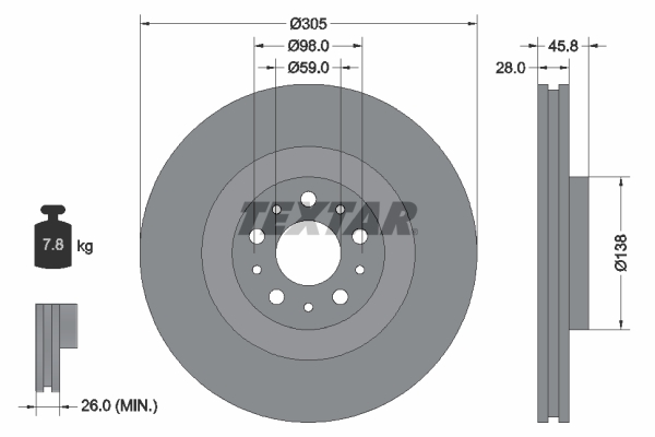 Disc frana 92237603 TEXTAR