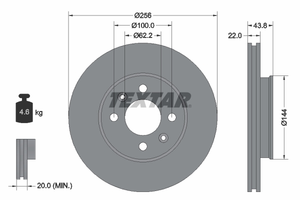 Disc frana 92237903 TEXTAR