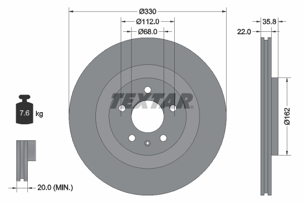 Disc frana 92238305 TEXTAR