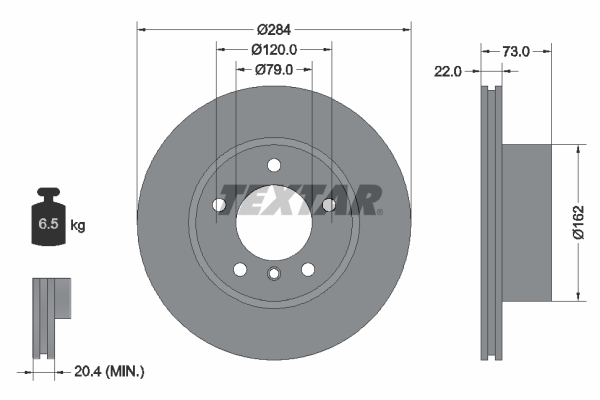 Disc frana 92238403 TEXTAR