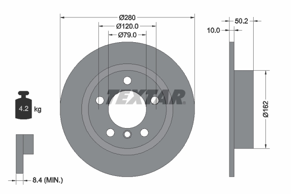 Disc frana 92238703 TEXTAR