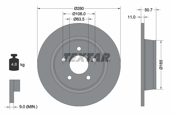 Disc frana 92238903 TEXTAR