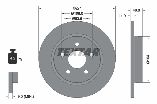 Disc frana 92239003 TEXTAR