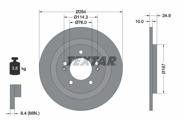 Disc frana 92239103 TEXTAR