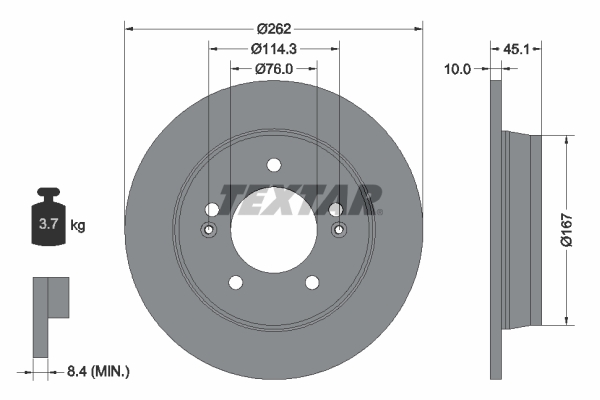 Disc frana 92240003 TEXTAR