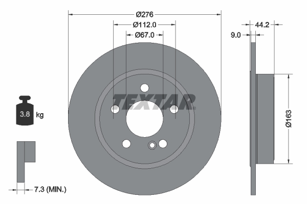 Disc frana 92241303 TEXTAR