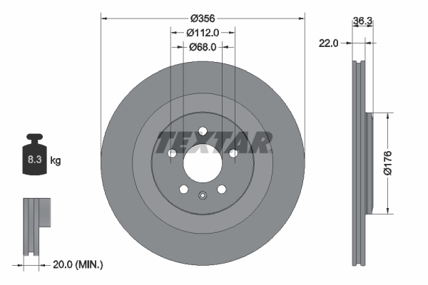 Disc frana 92241803 TEXTAR