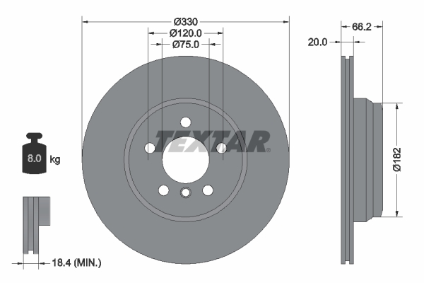 Disc frana 92241903 TEXTAR