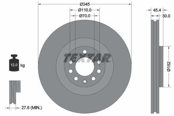 Disc frana 92242403 TEXTAR