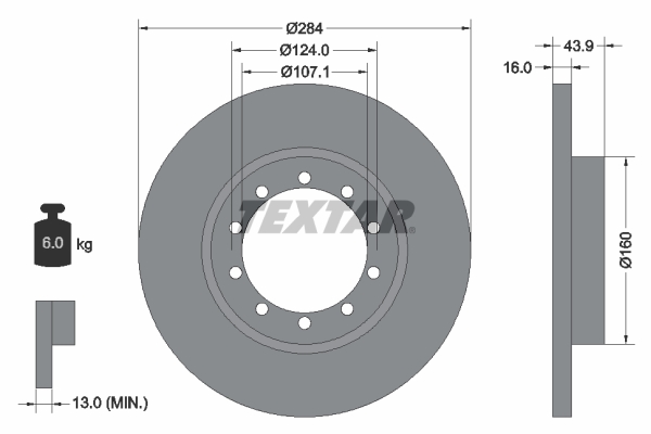 Disc frana 93242500 TEXTAR