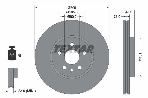 Disc frana 92243303 TEXTAR