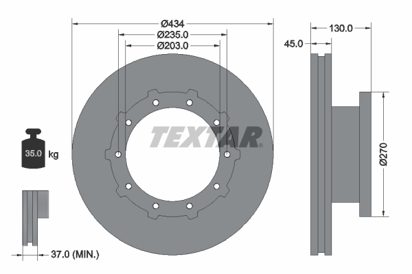 Disc frana 93243400 TEXTAR