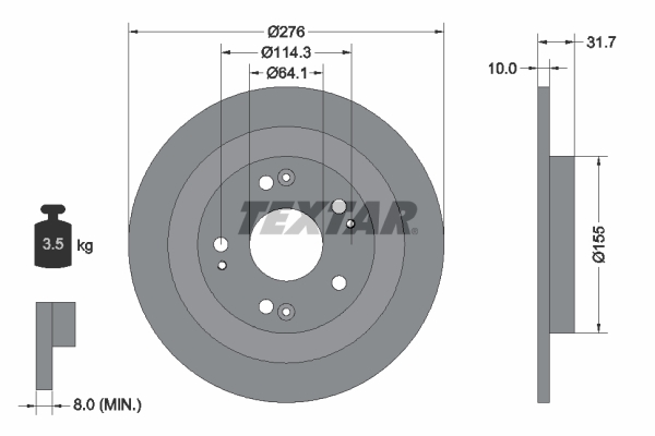 Disc frana 92252603 TEXTAR