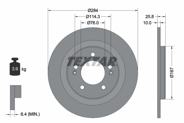 Disc frana 92252703 TEXTAR