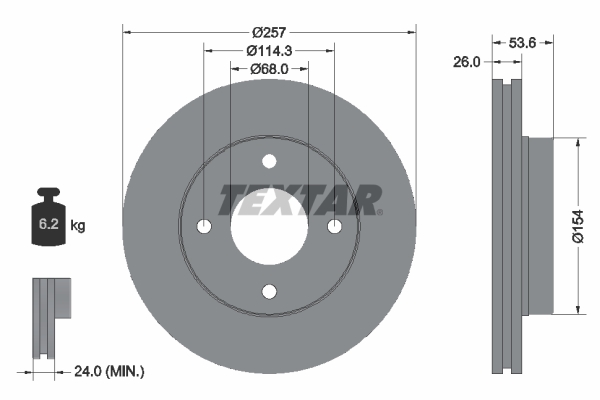 Disc frana 92253103 TEXTAR