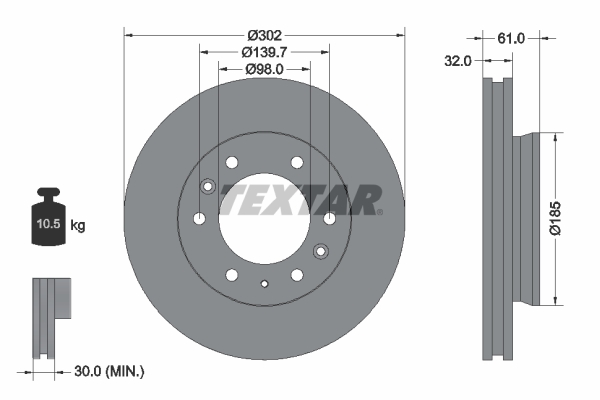 Disc frana 92253403 TEXTAR