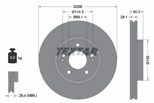 Disc frana 92253603 TEXTAR