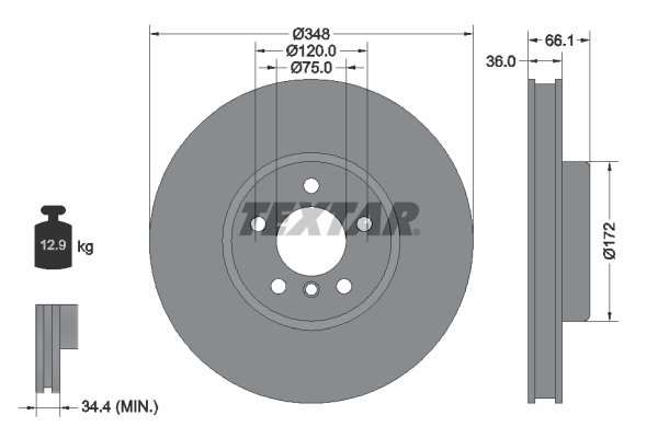 Disc frana 92253725 TEXTAR