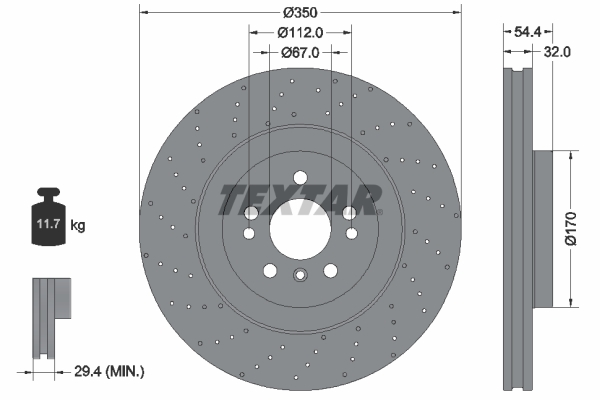 Disc frana 92254405 TEXTAR