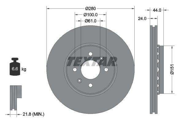 Disc frana 92254603 TEXTAR