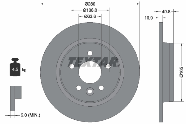 Disc frana 92255603 TEXTAR