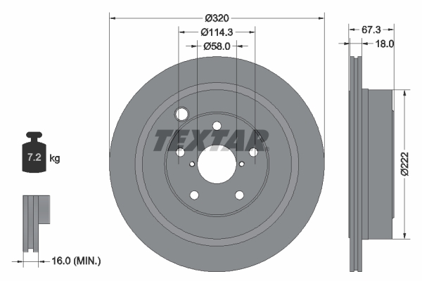 Disc frana 92255903 TEXTAR